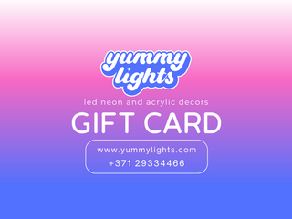 Yummy Lights e-dāvanu karte