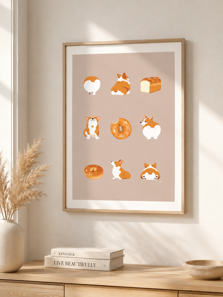 Poster Corgi buns