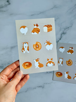 Postcard Corgi buns