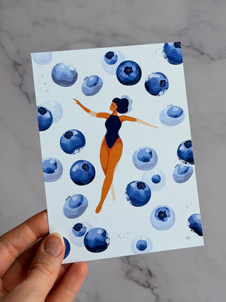 POSTCARD Feeling Blue(berry)