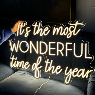 Rental LED Neon Sign It's The Most Wonderful Time of The Year