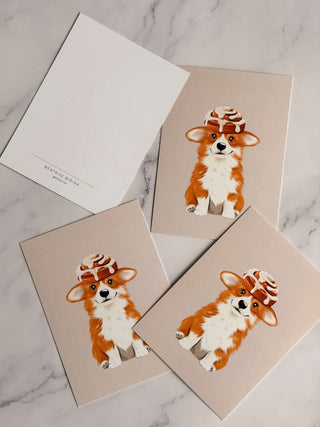 Postcard Cinnamon Corgi