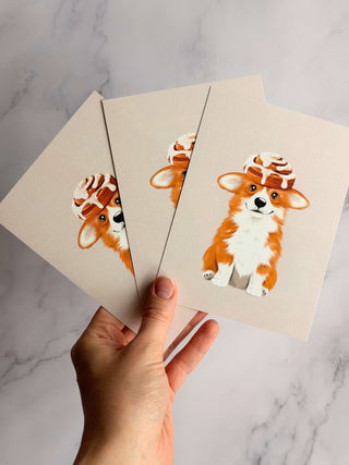 Postcard Cinnamon Corgi